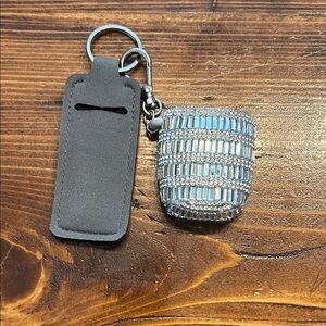 Bath & Body Works Silver Beaded PocketBac Sanitizer Holder and Chapstick Holder